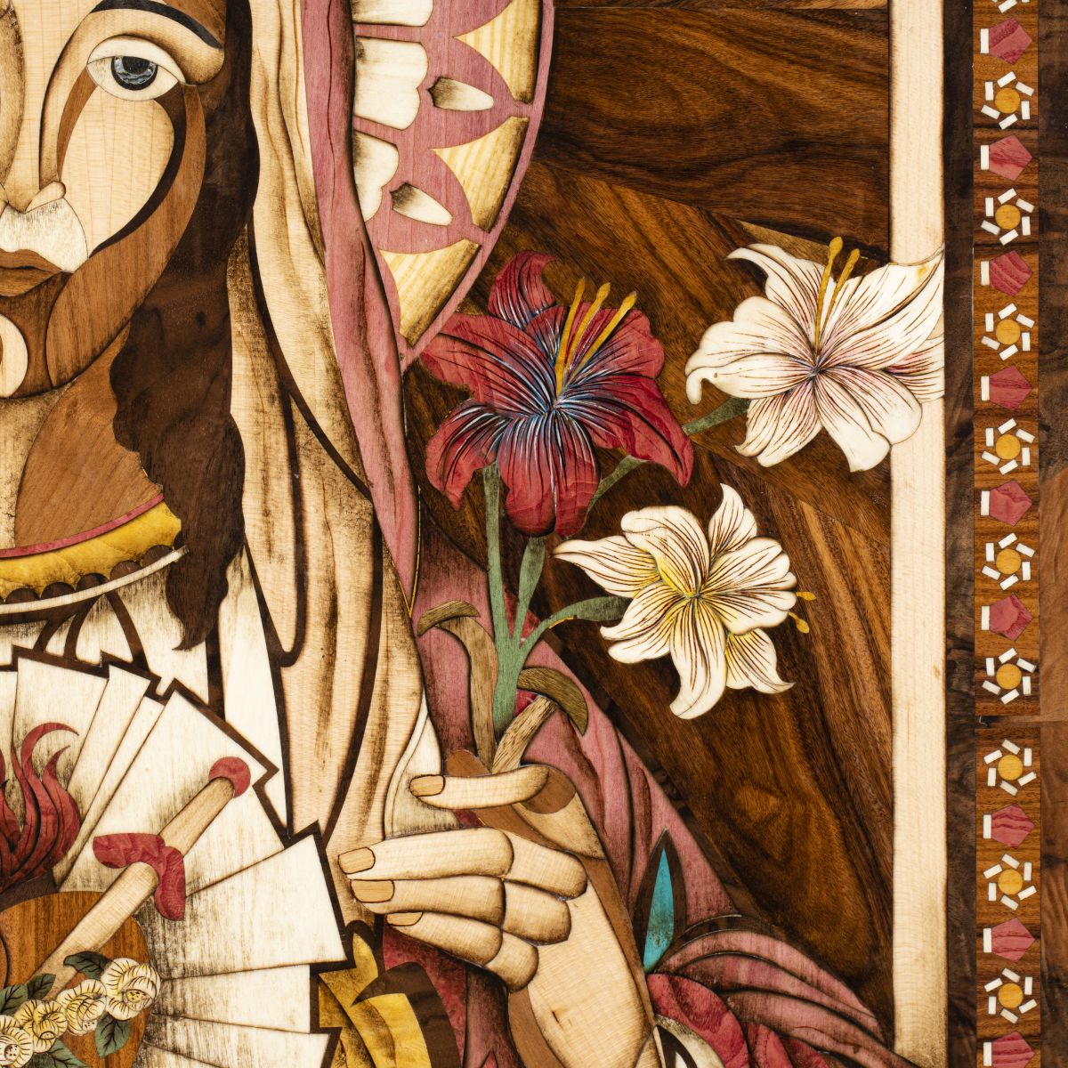 Tranh Khảm Gỗ Đức Mẹ Truyền Tin 3