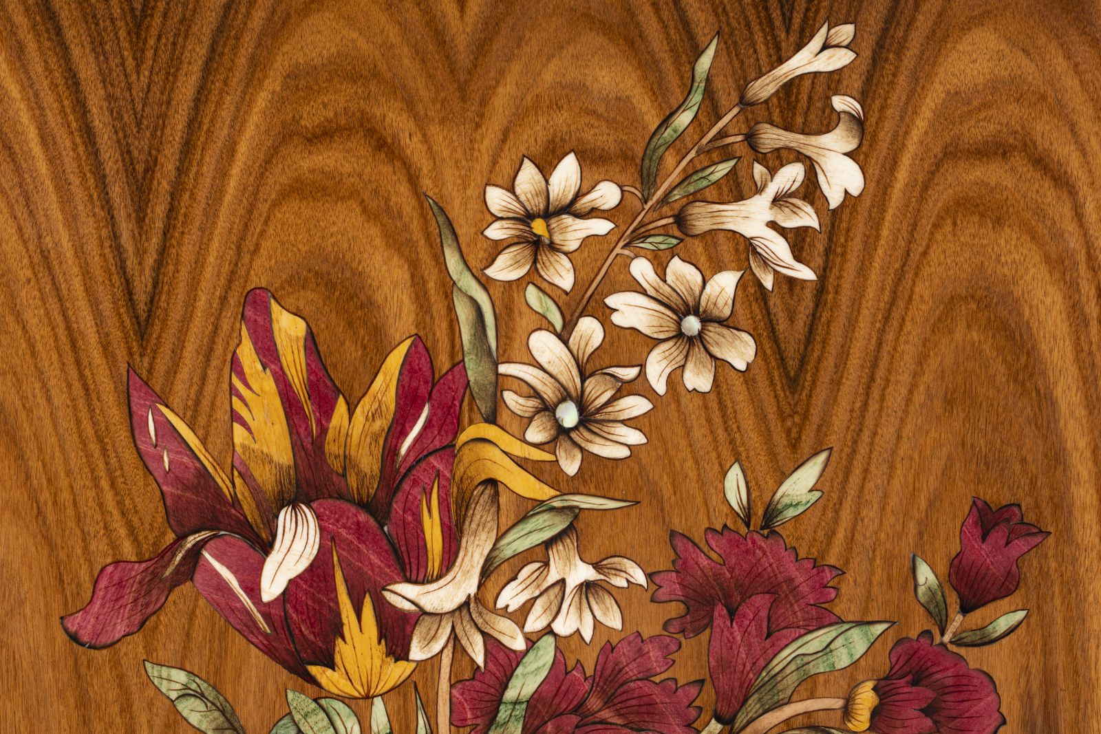 Tranh Khảm Gỗ Ngàn Hoa 02 (Xanh lục) 4