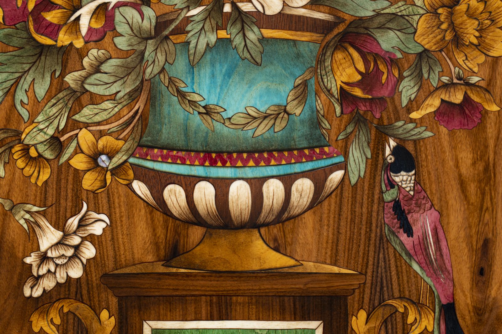 Tranh Khảm Gỗ Ngàn Hoa 02 (Xanh lục) 3