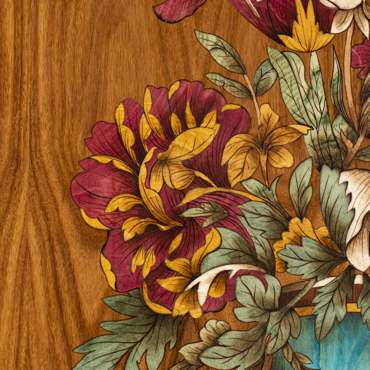 Tranh Khảm Gỗ Ngàn Hoa 02 (Xanh lục) 2