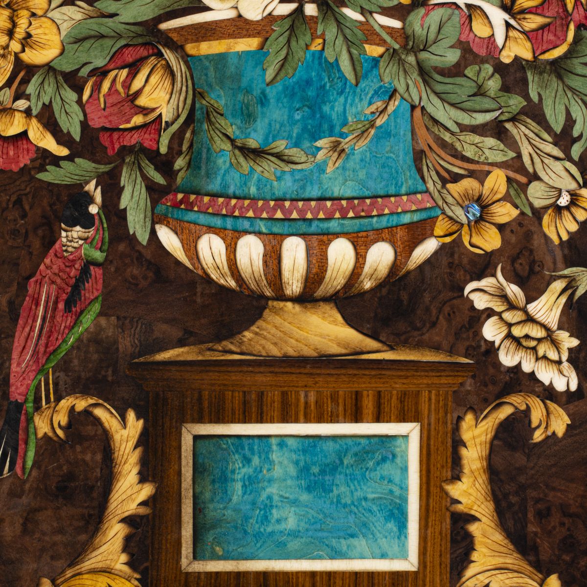 Tranh Khảm Gỗ Ngàn Hoa 02 (Xanh lam) 3