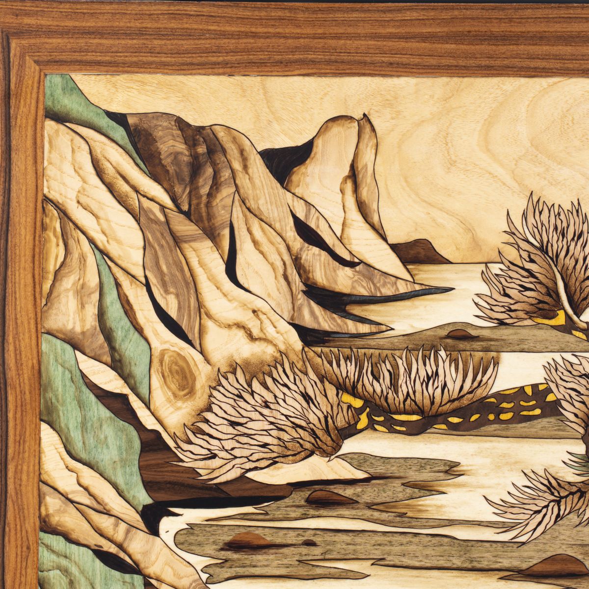 Tranh Khảm Gỗ Mãnh Hổ Sơn Lâm 3