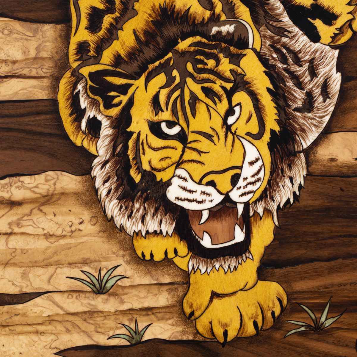 Tranh Khảm Gỗ Mãnh Hổ Sơn Lâm 5