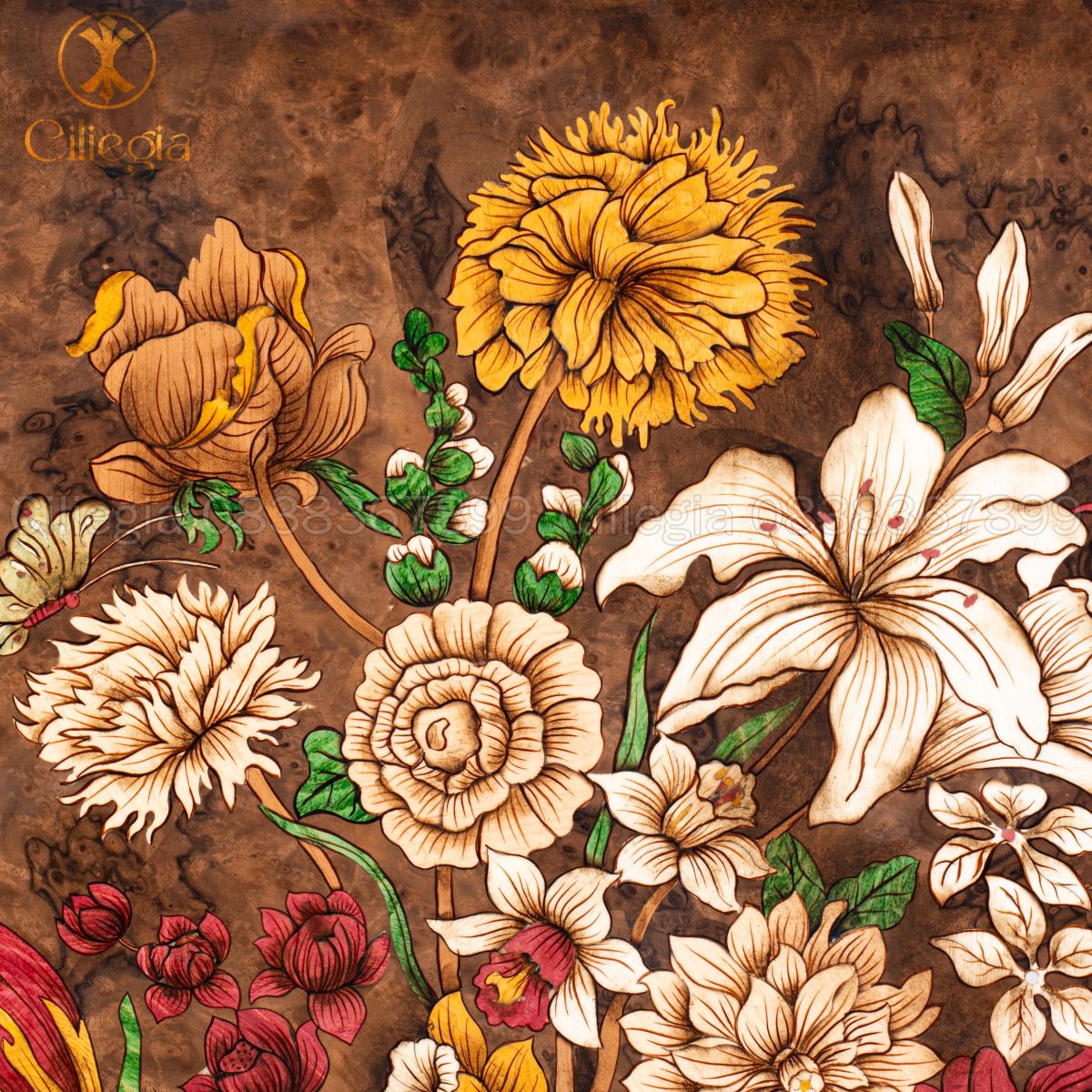 Tranh Khảm Gỗ Ngàn Hoa 03 3