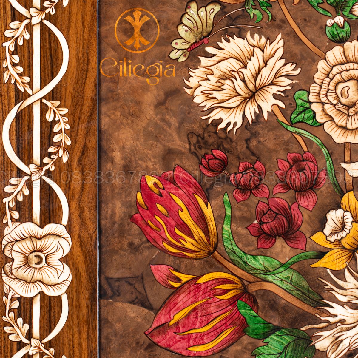 Tranh Khảm Gỗ Ngàn Hoa 03 4